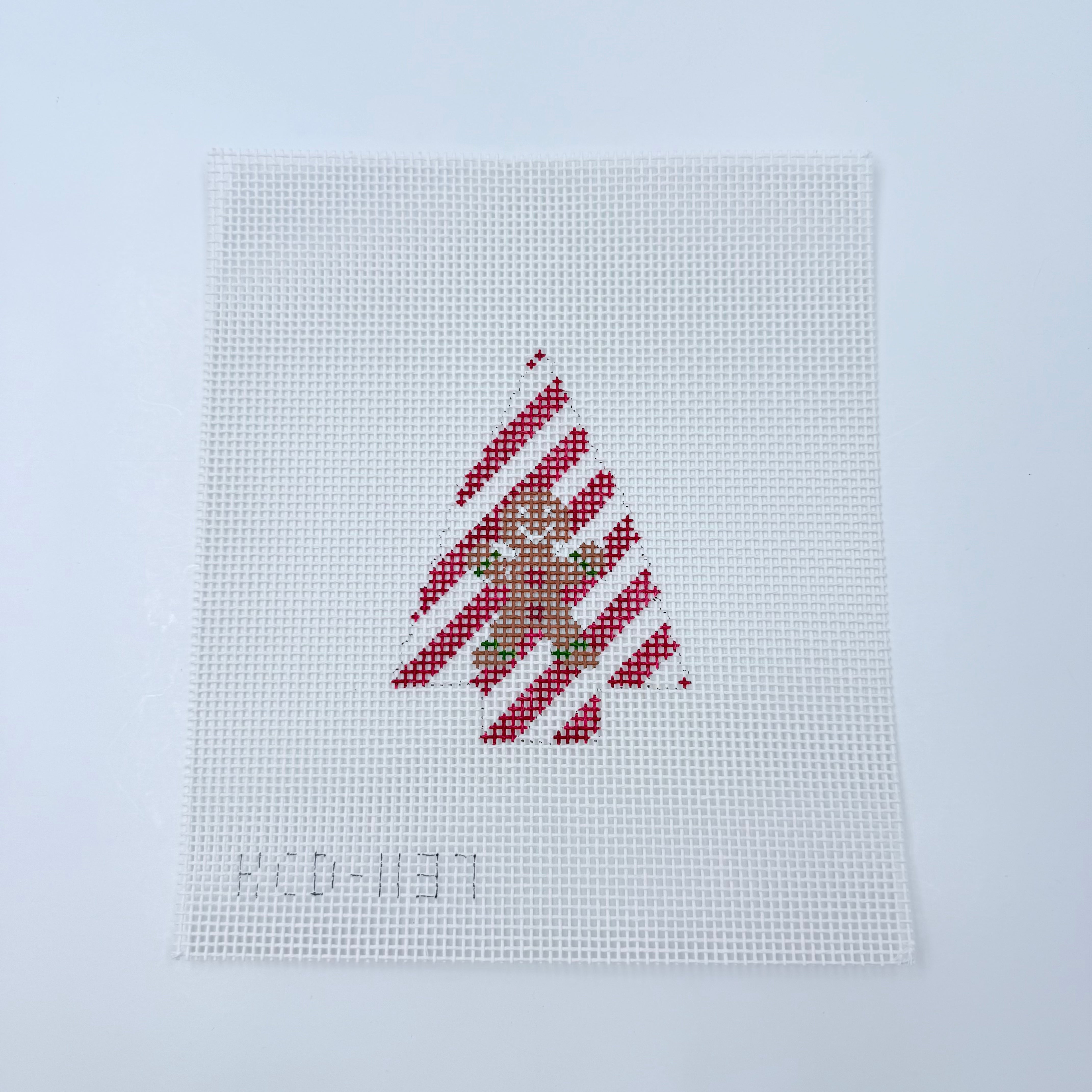 Gingerbread Man Tree Canvas - KC Needlepoint