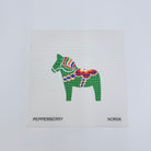 Green Dala Horse Canvas - KC Needlepoint