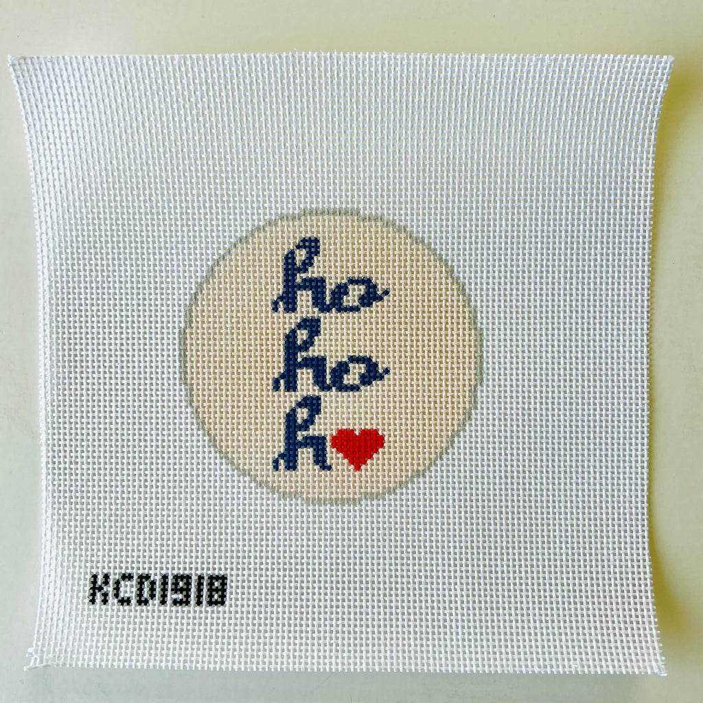 HoHoHo Round Canvas - KC Needlepoint