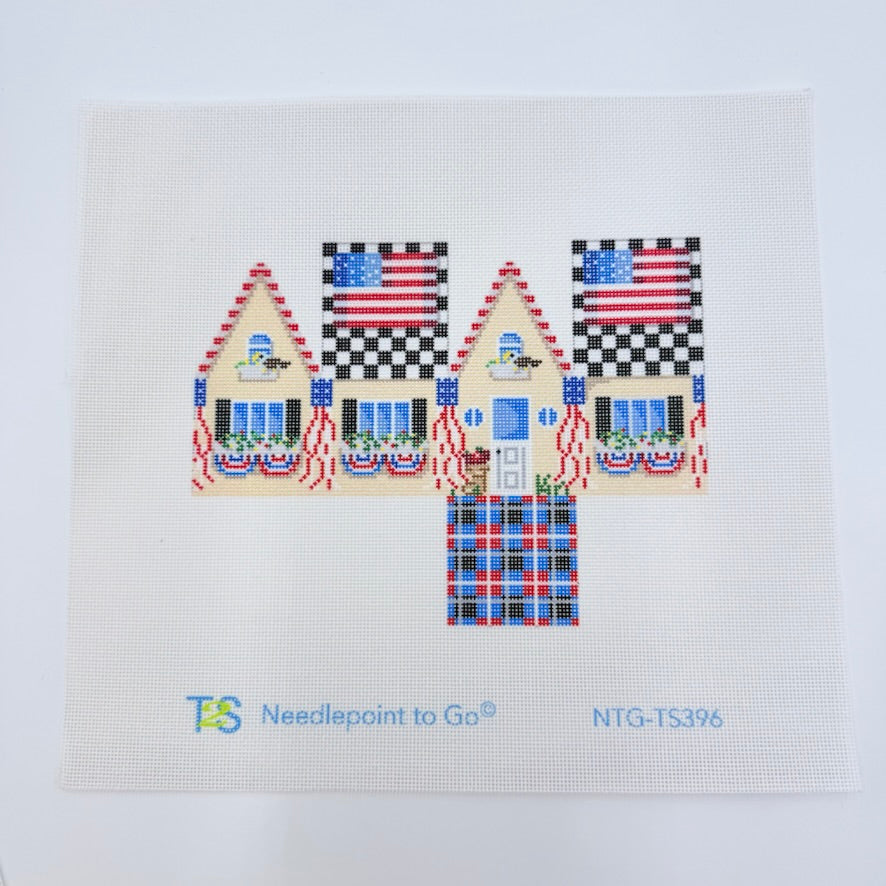 Americana Cottage Canvas - KC Needlepoint