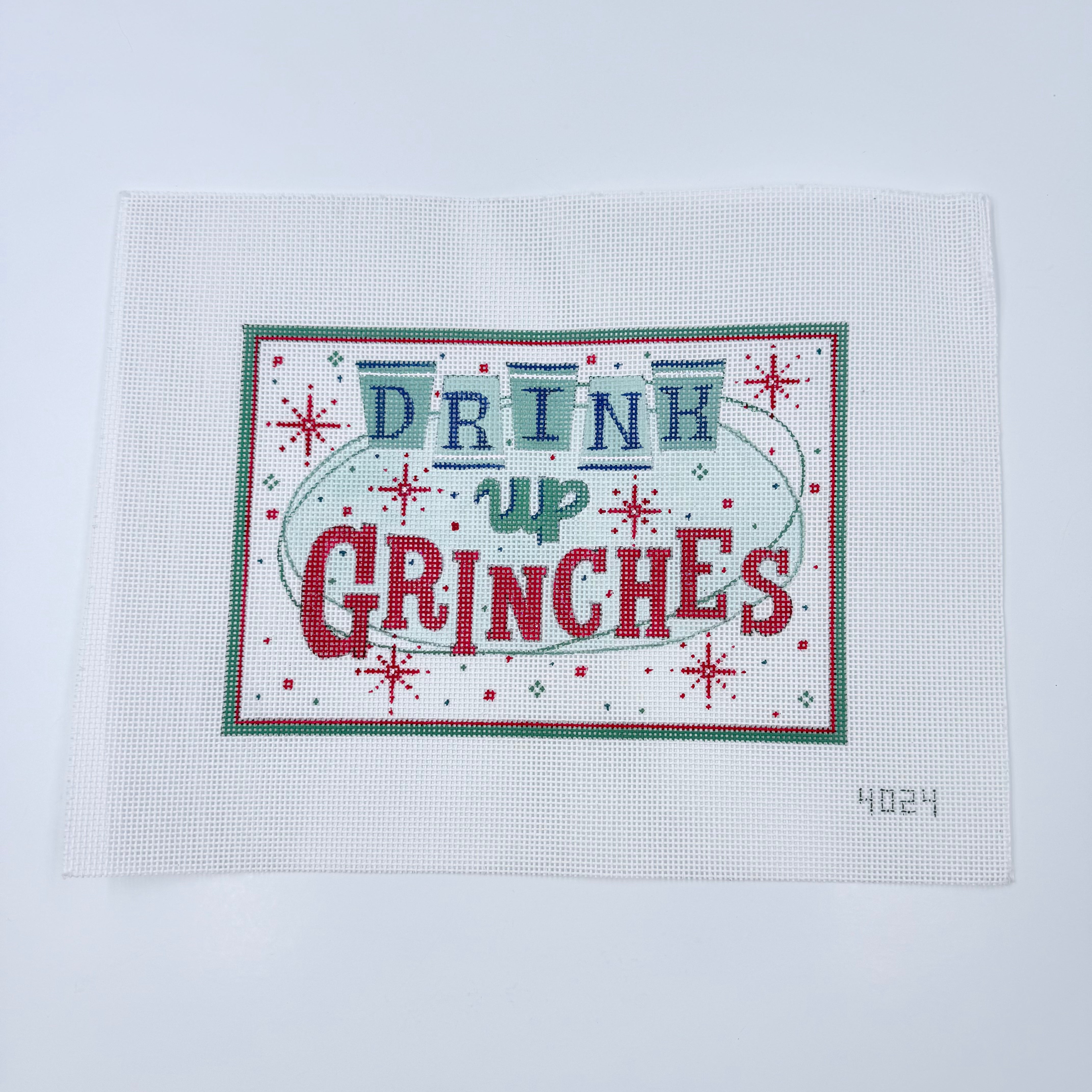 Drink Up Grinches Canvas - KC Needlepoint