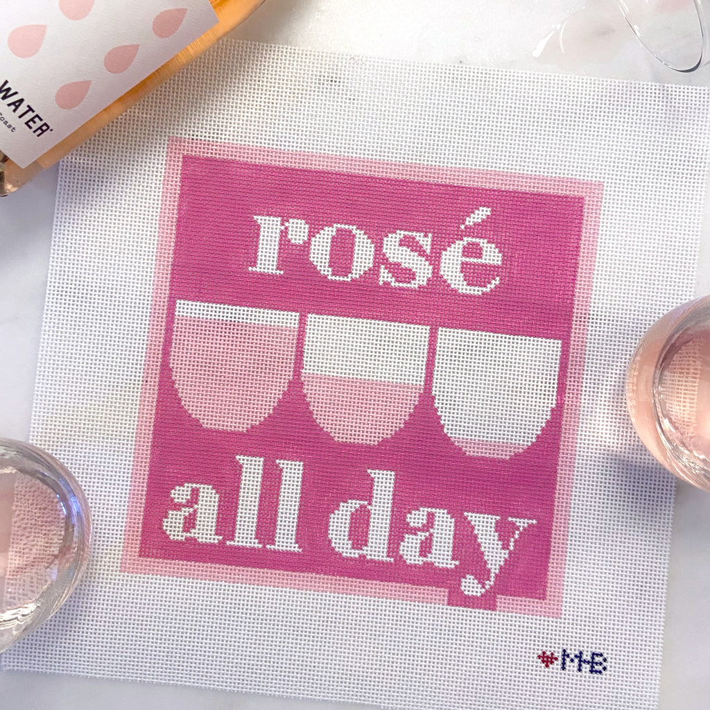 Rose all Day Canvas - KC Needlepoint