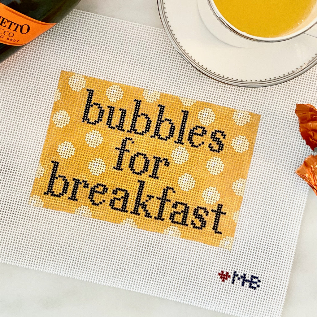 Yellow Bubbles for Breakfast Canvas - KC Needlepoint