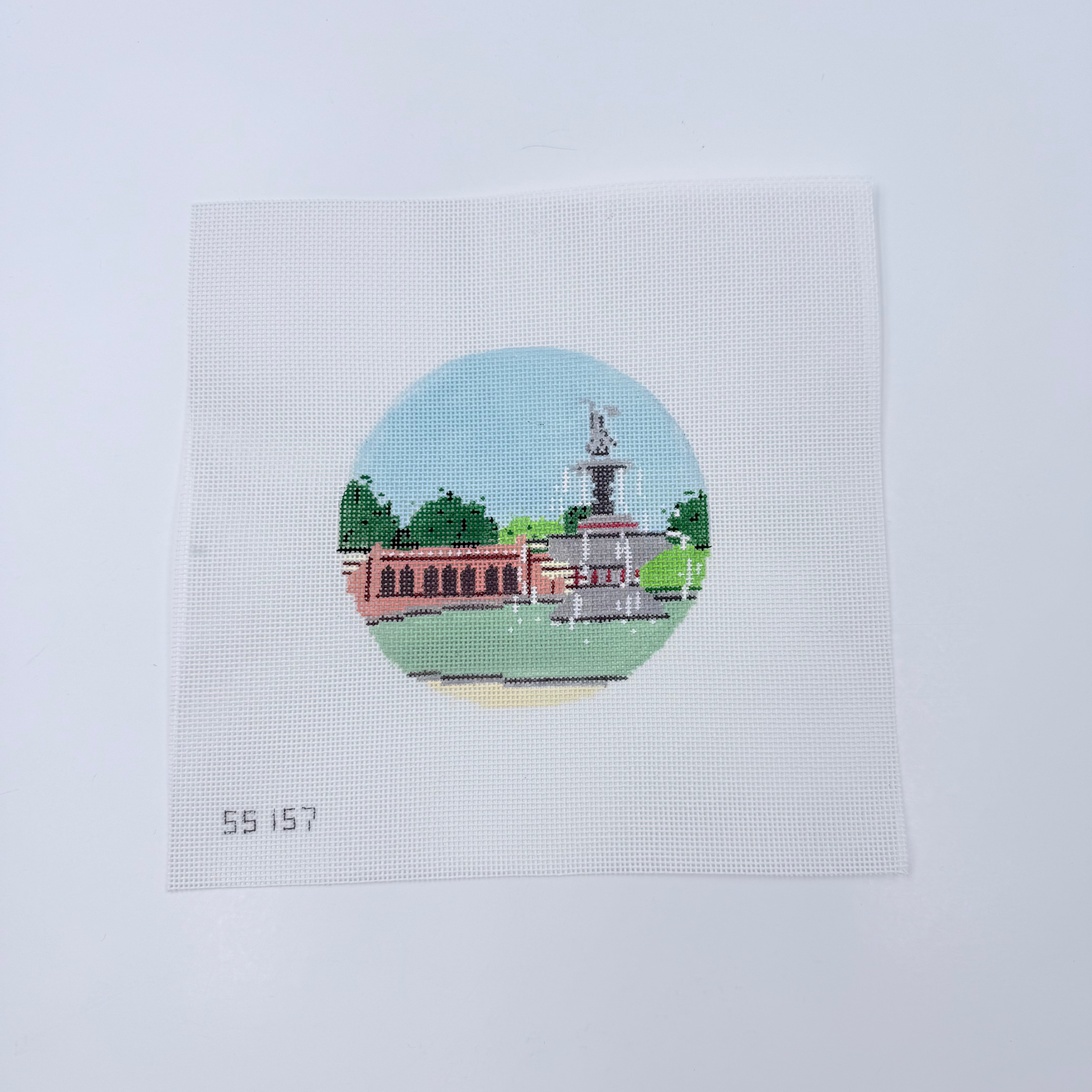 Bethesda Fountain Canvas - KC Needlepoint