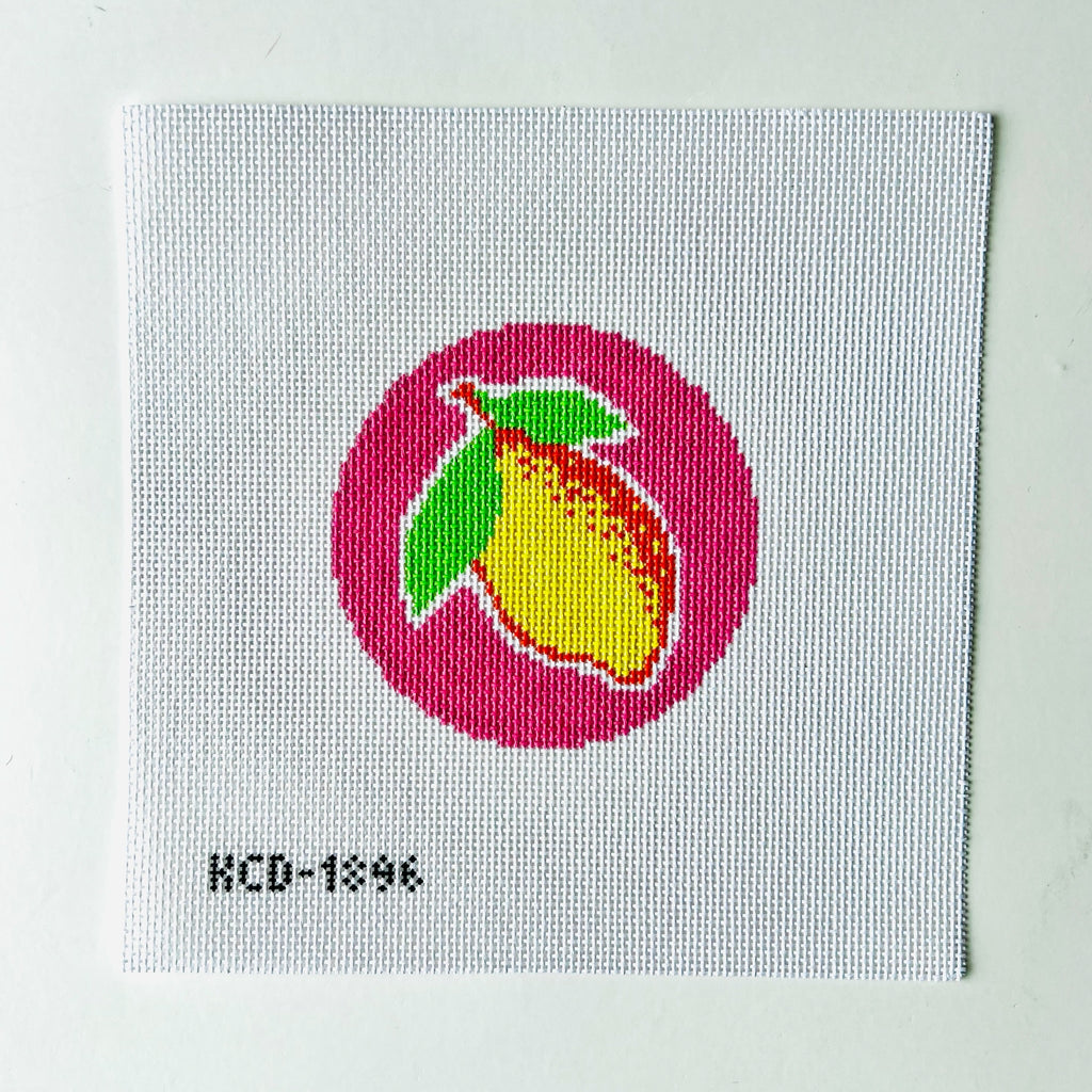 Pop Art Lemon Canvas - KC Needlepoint