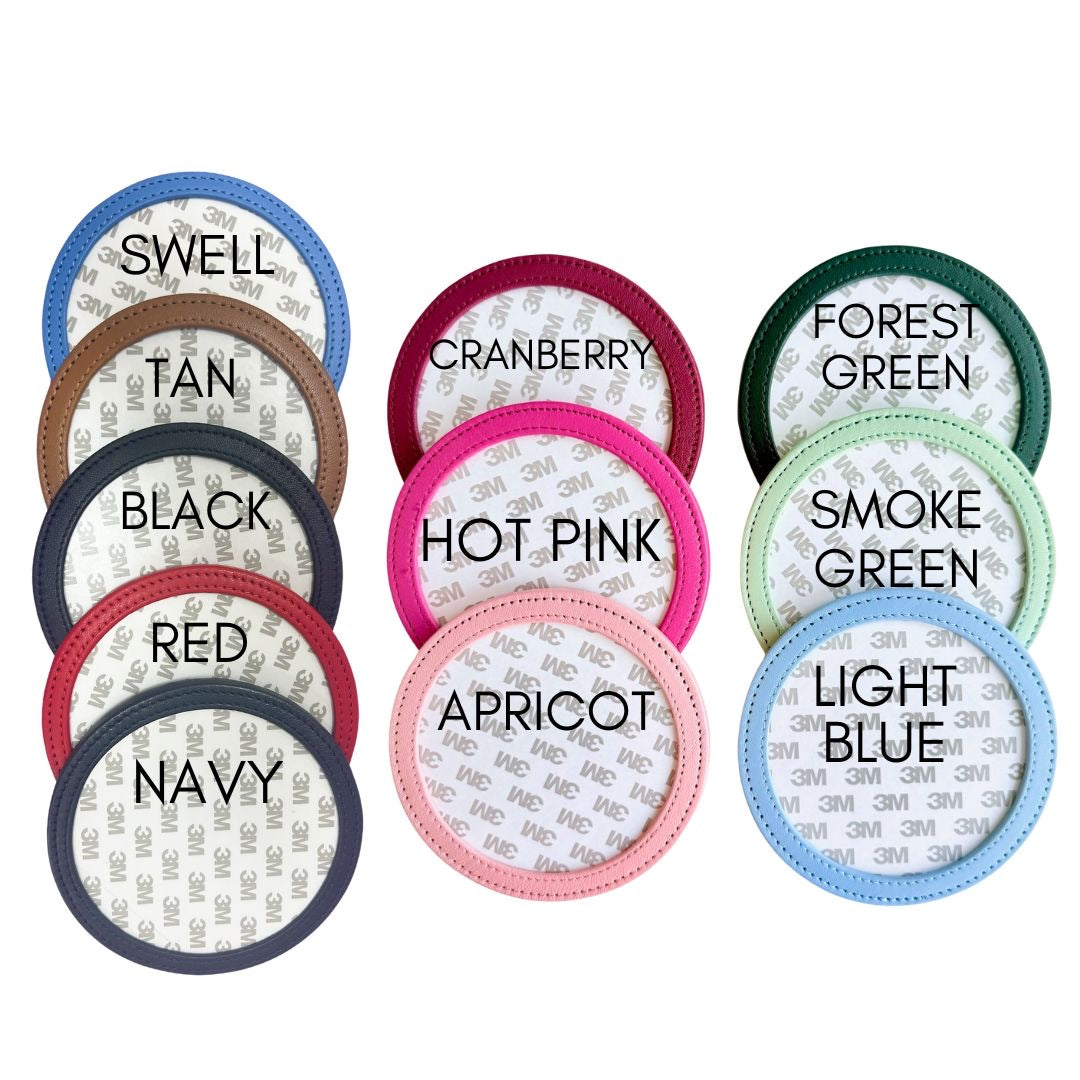 Round Self Finishing Leather Coaster - KC Needlepoint