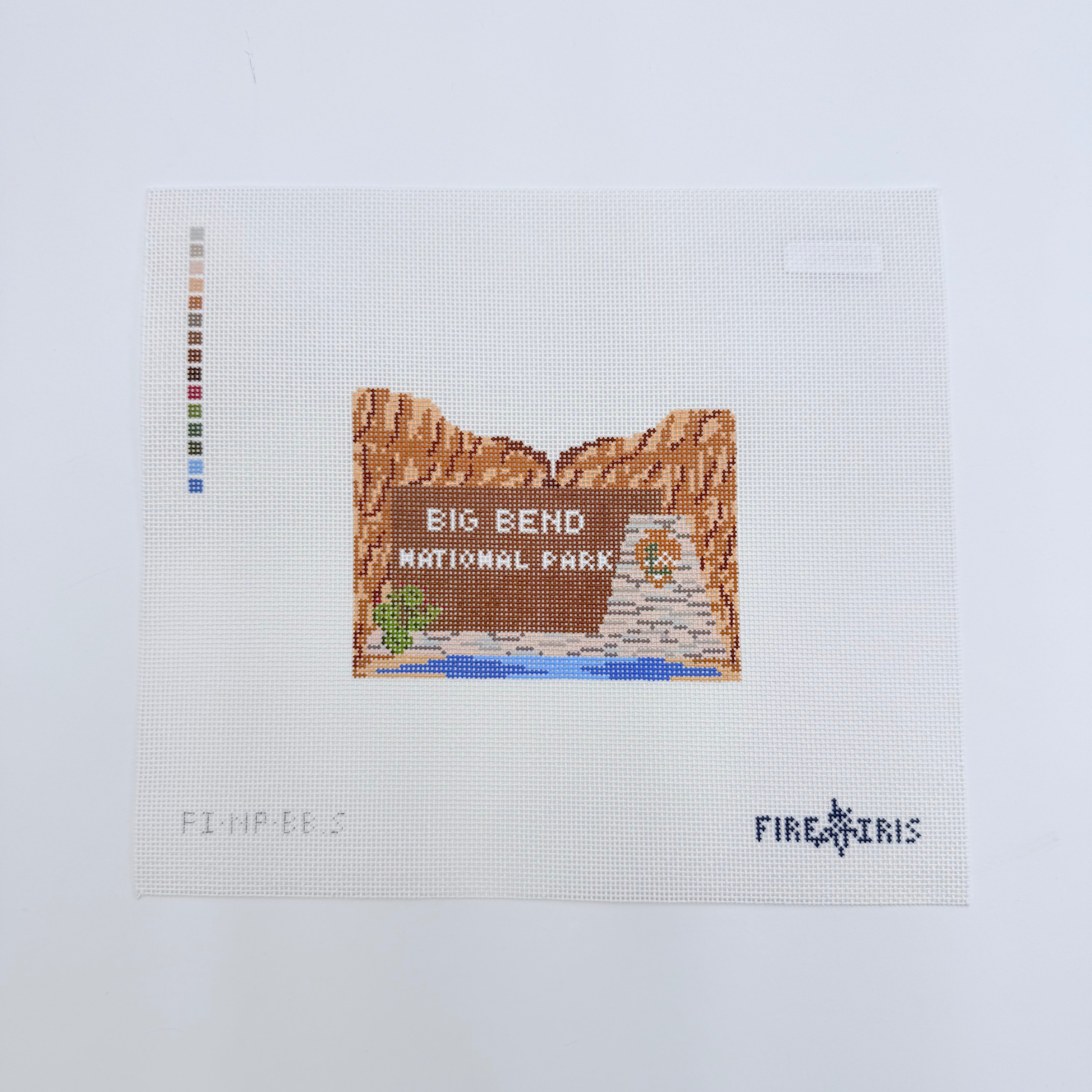 Big Bend National Park Sign Canvas - KC Needlepoint