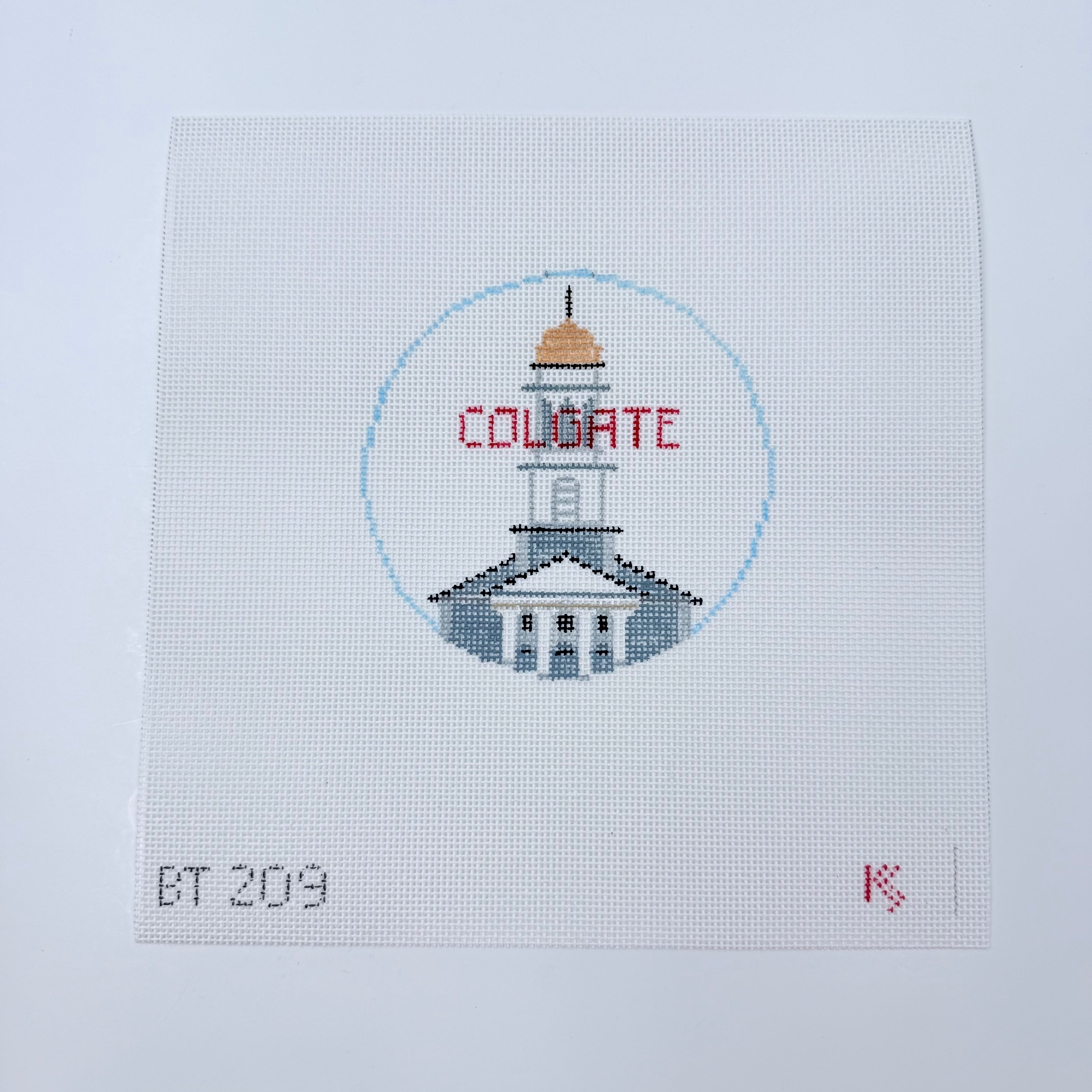 Colgate University Round Canvas - KC Needlepoint