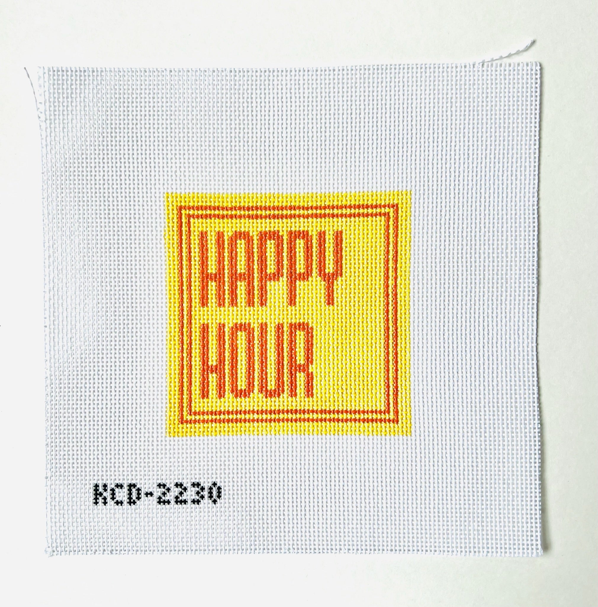 Happy Hour Square Canvas - KC Needlepoint