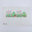 3D Pink and Green Mints House Canvas - KC Needlepoint