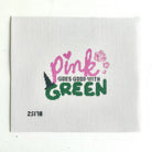 Pink Goes Good with Green Canvas - KC Needlepoint
