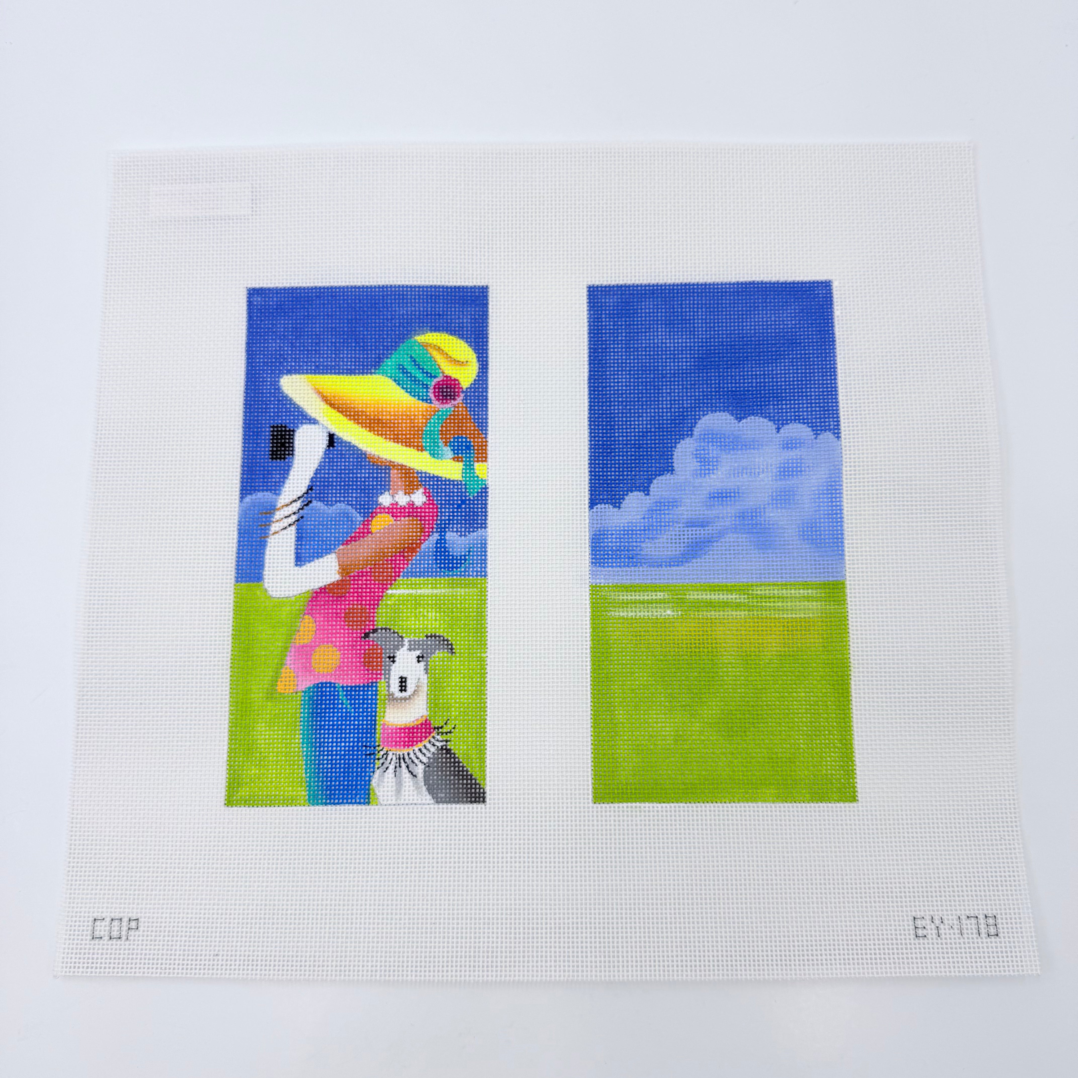 Looking Eyeglass Case Canvas - KC Needlepoint