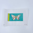 Butterfly on Turquoise Eyeglass Case Canvas - KC Needlepoint