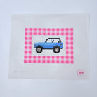 Pink Gingham SUV Canvas - KC Needlepoint