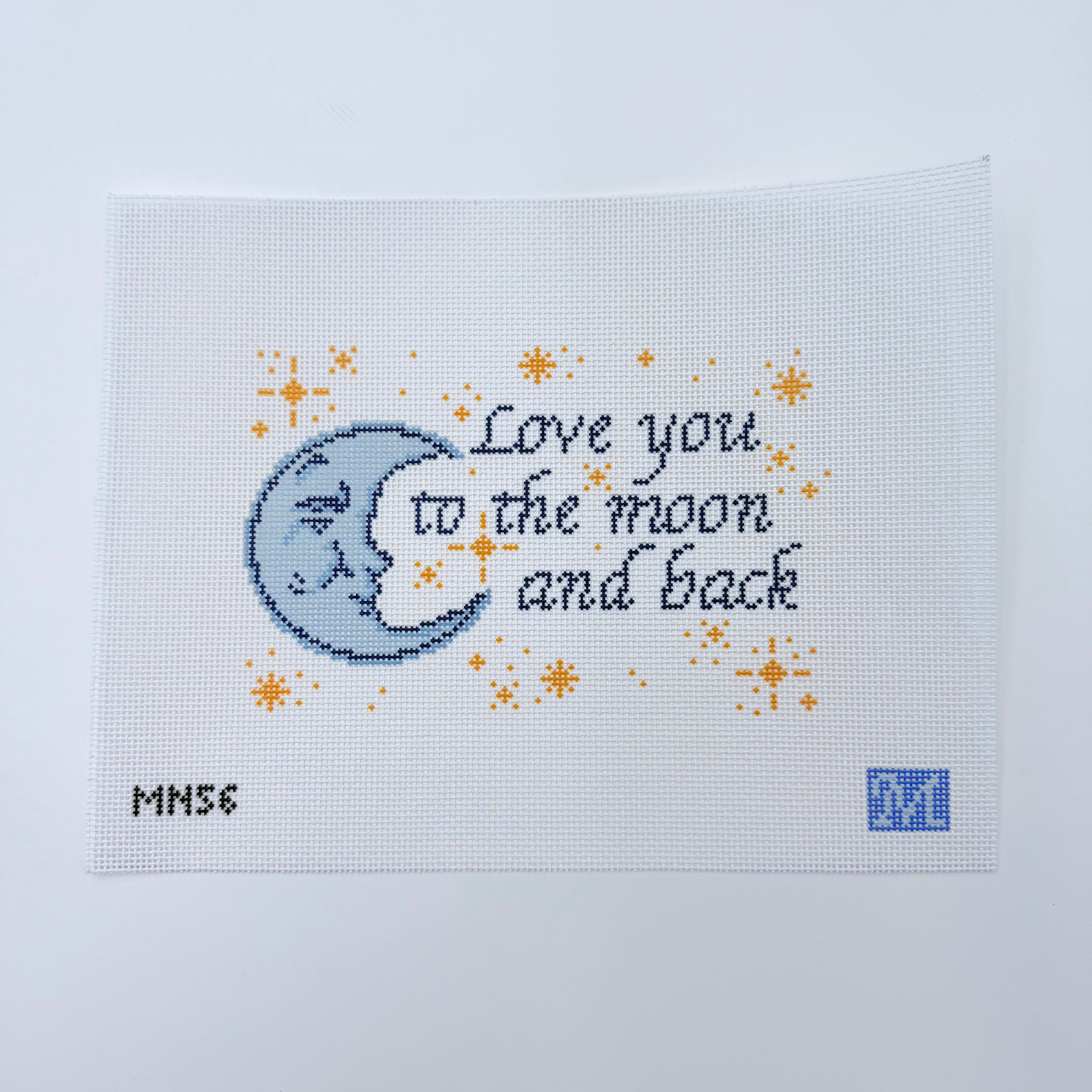 Love you to the moon and back Canvas - KC Needlepoint