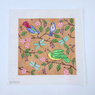 Birds on Brown Pillow Canvas - KC Needlepoint