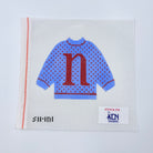 N Pullover Sweater Needlepoint Canvas - KC Needlepoint