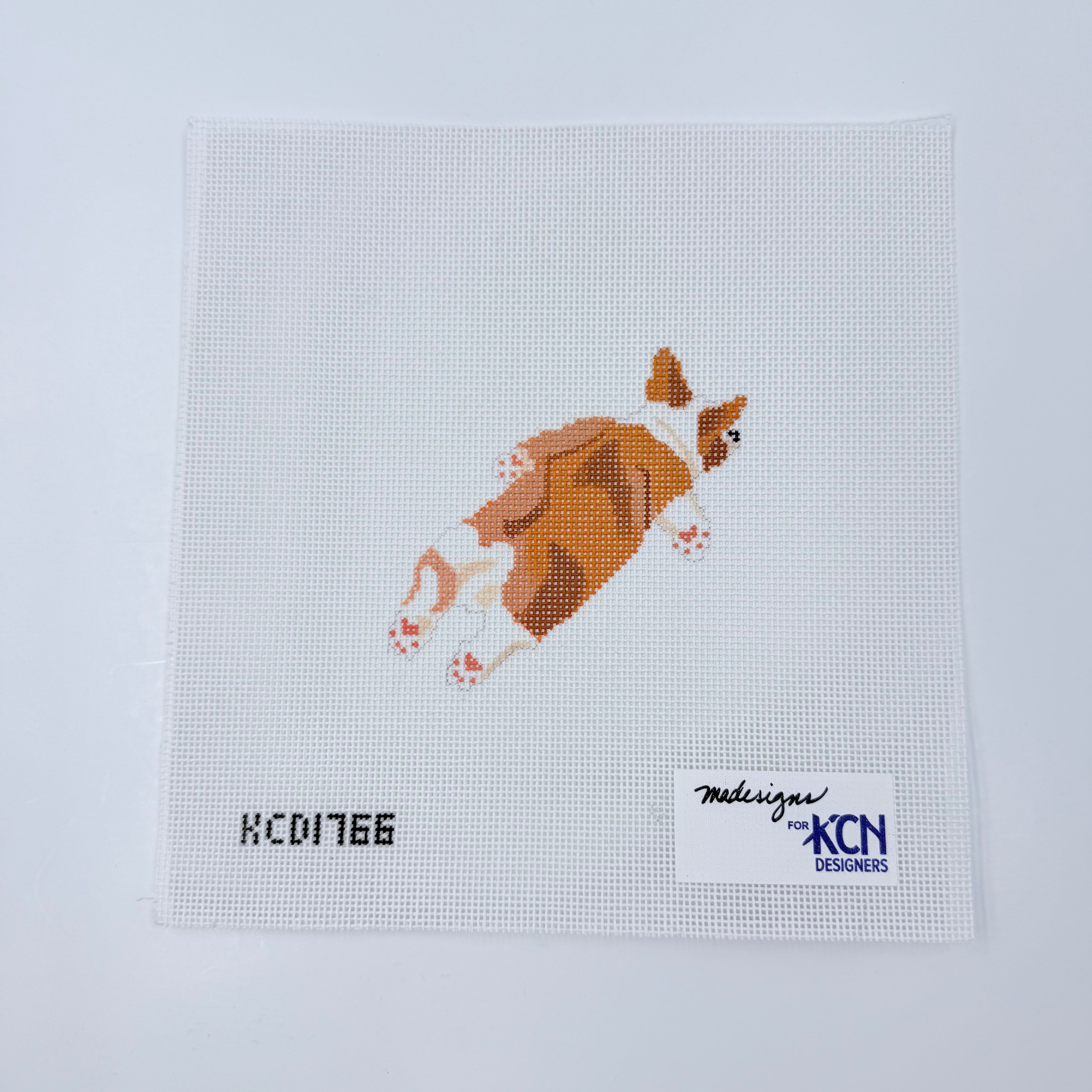 Dog Splayed Canvas - KC Needlepoint