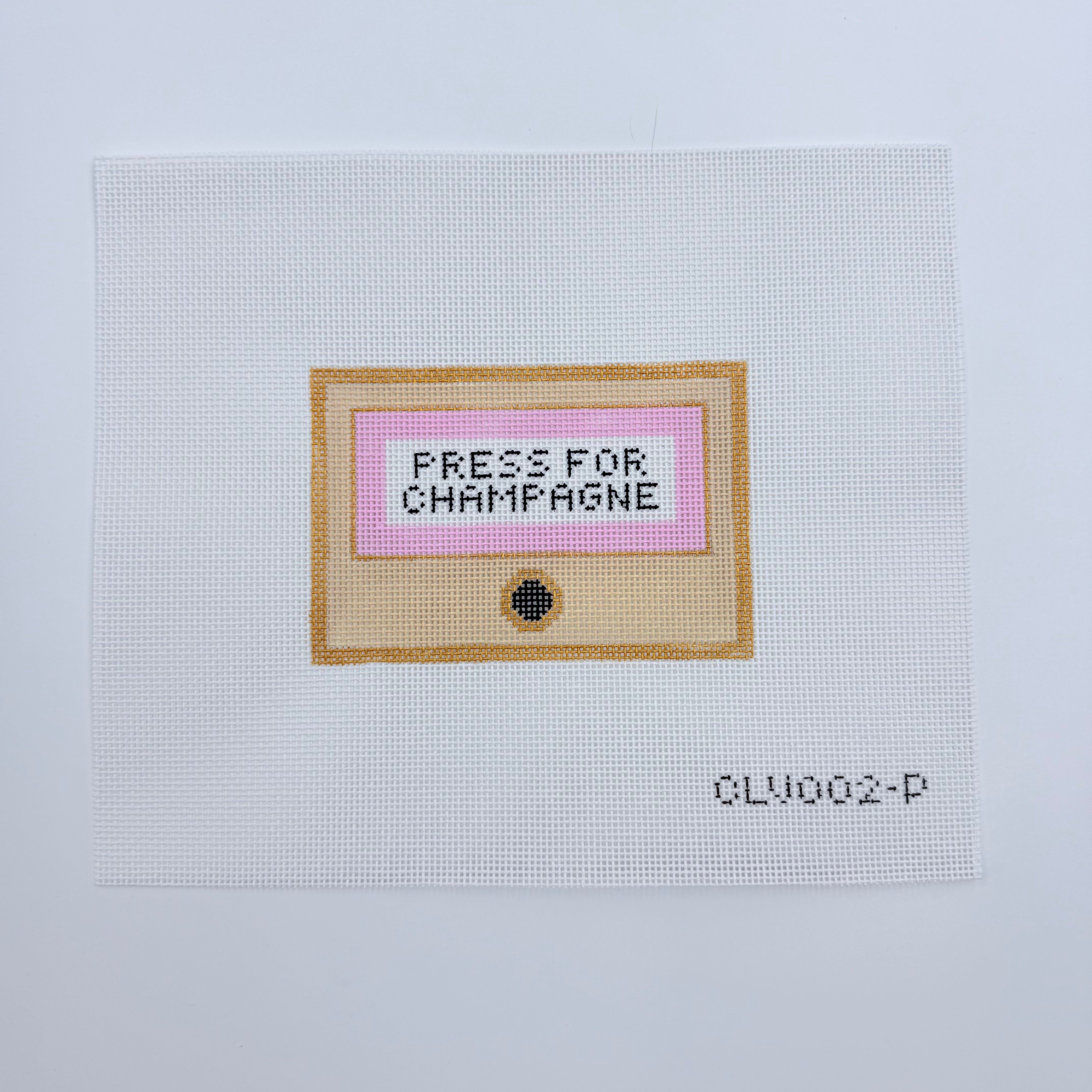 Press for Champagne Canvas - KC Needlepoint