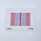 Red and Blue Clutch Canvas - KC Needlepoint