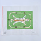 Leopard in Green Clutch Canvas - KC Needlepoint