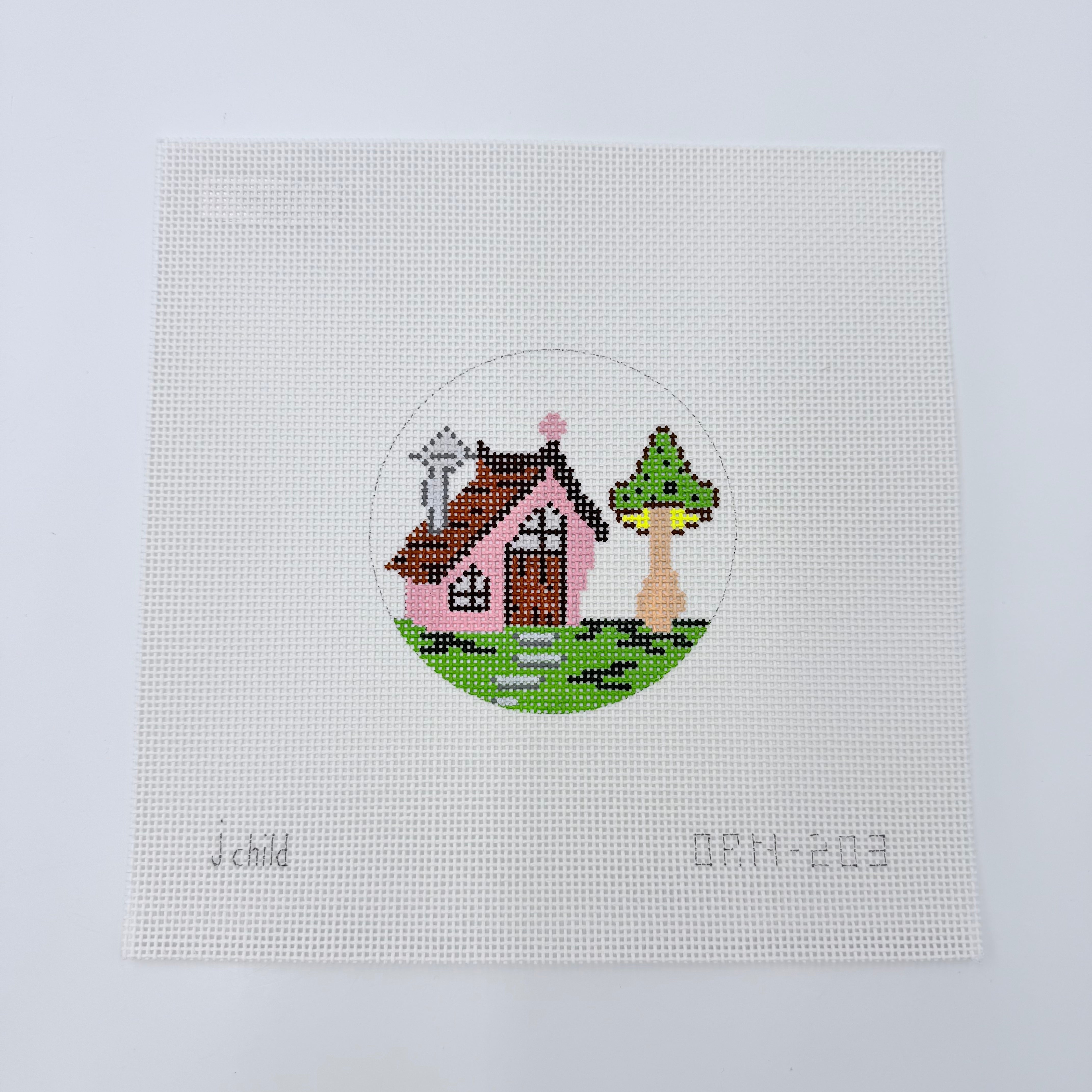 Fairy House Ornament Canvas - KC Needlepoint