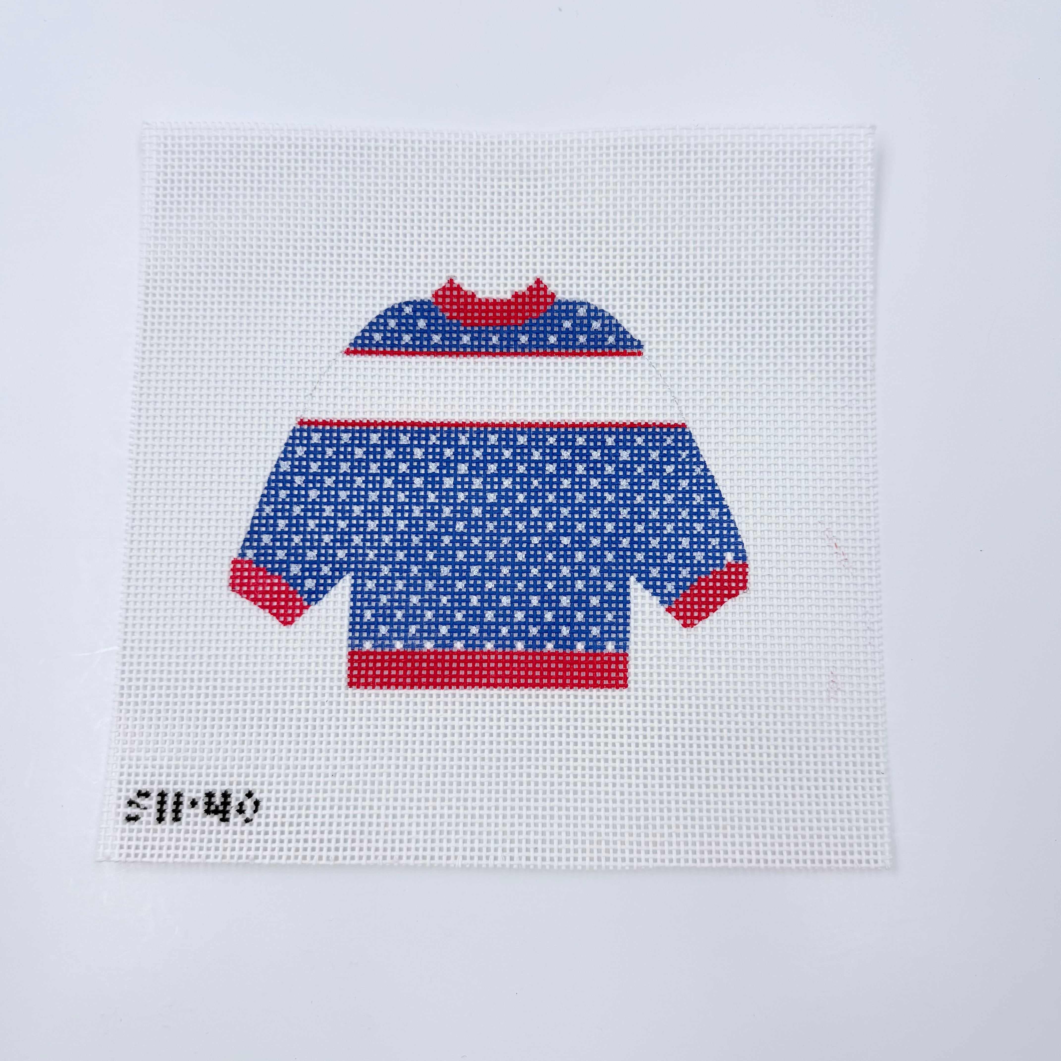 Navy Pullover with Personalization - KC Needlepoint