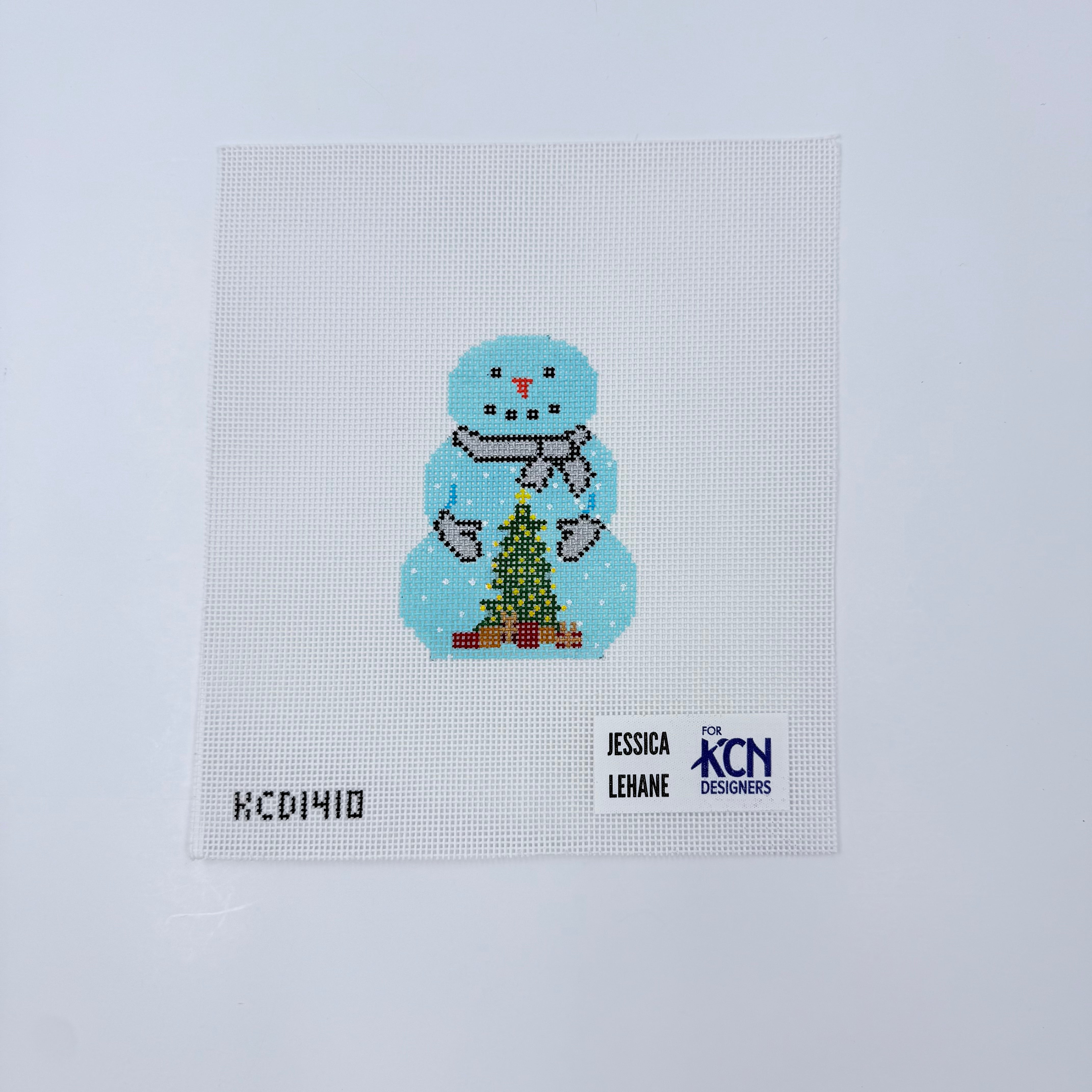 Snowglobe Snowman Canvas - KC Needlepoint