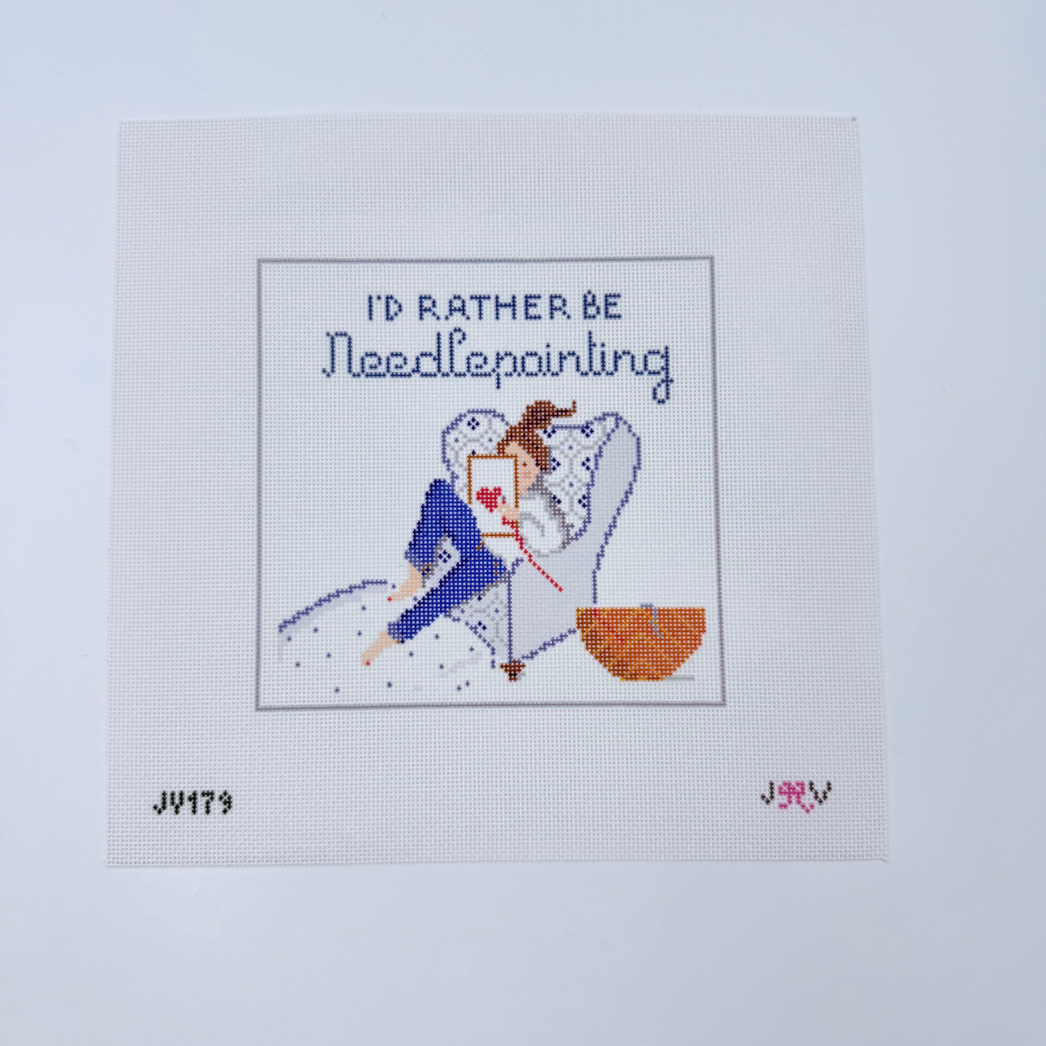 I'd Rather Be Needlepointing Canvas - KC Needlepoint