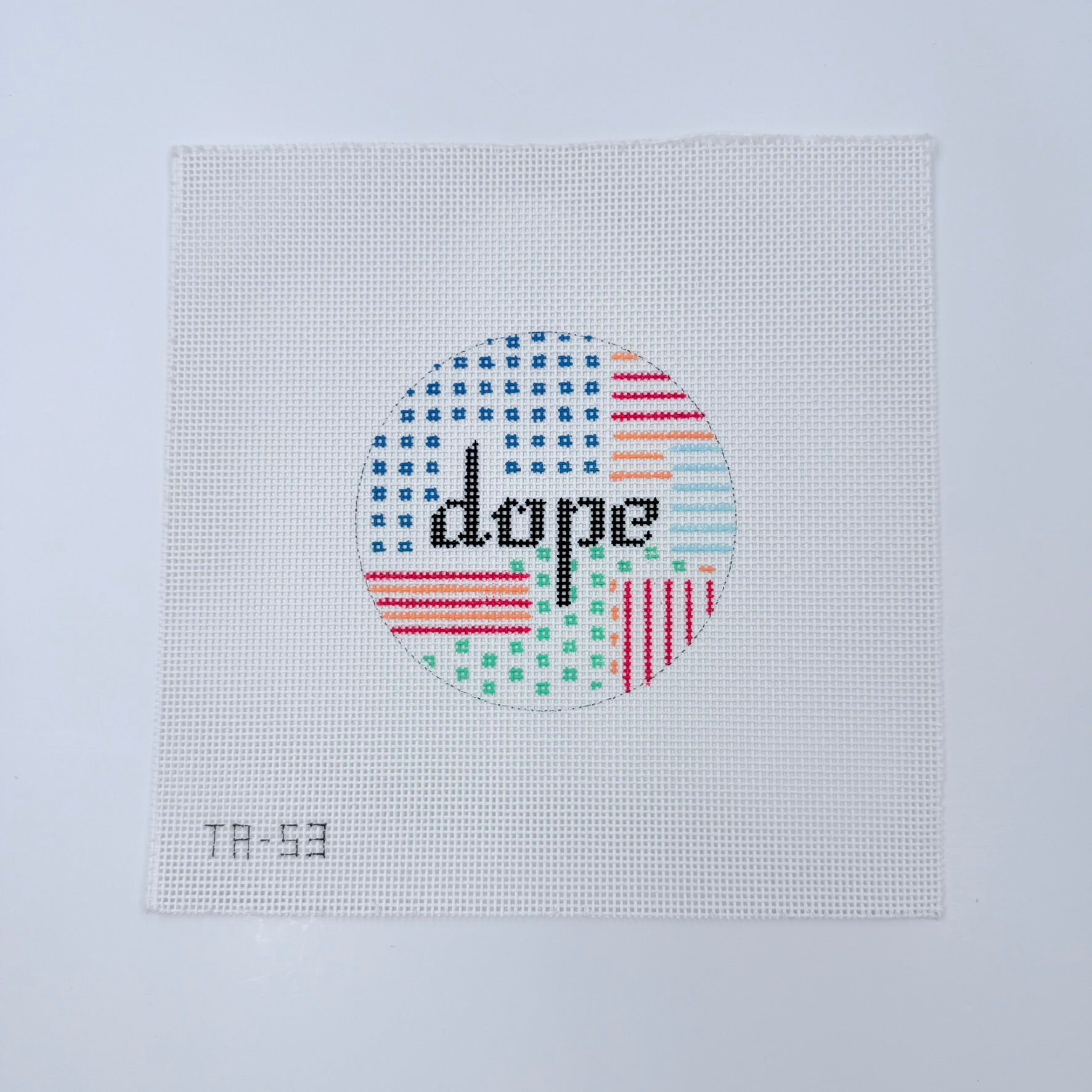 Dope Round Canvas - KC Needlepoint