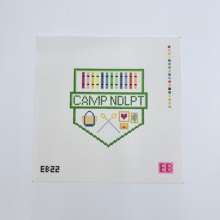 Camp NDLPT Pennant Canvas - KC Needlepoint