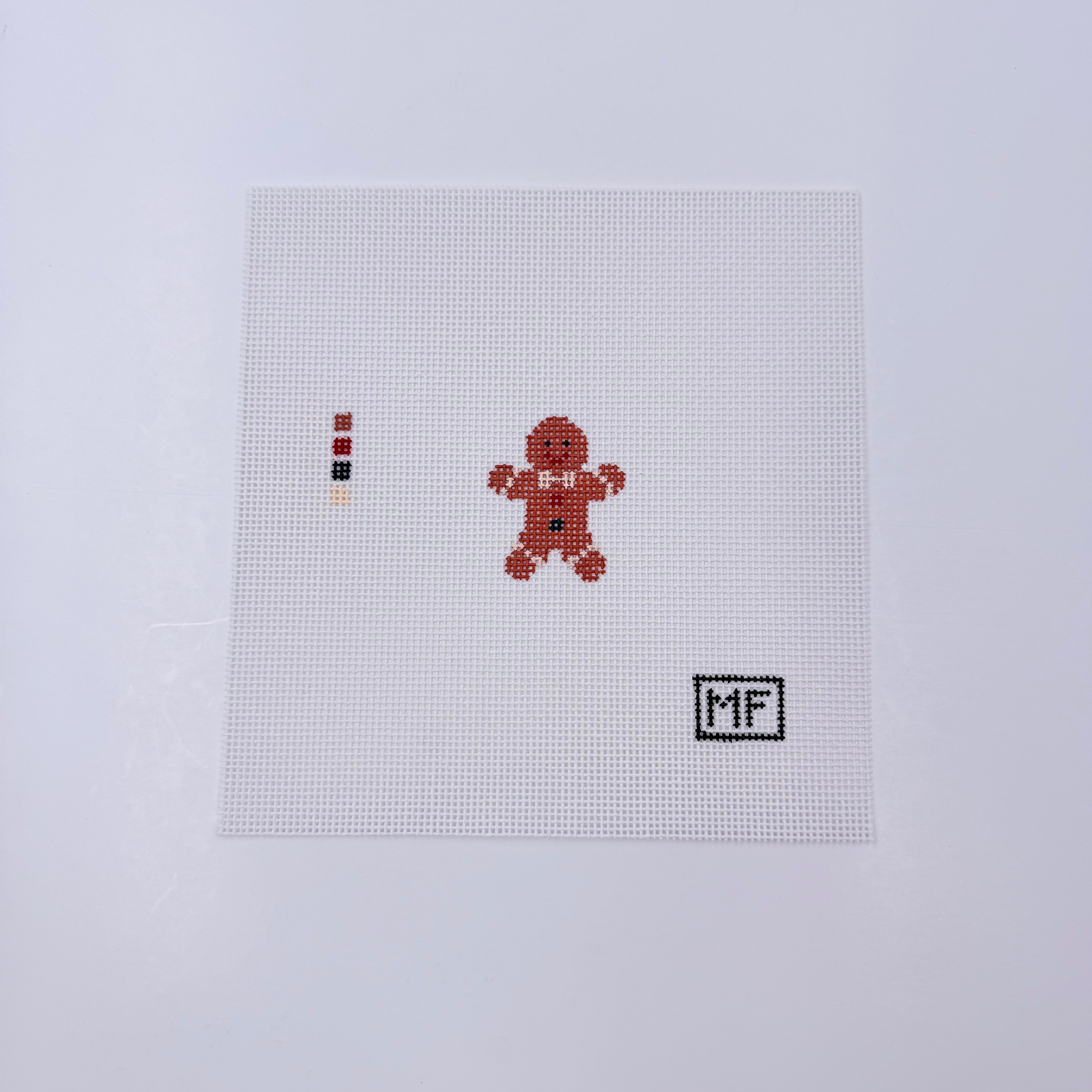 Gingerbread Man Mini Canvas - KC Needlepoint