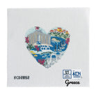 Greece Heart Needlepoint Canvas - KC Needlepoint