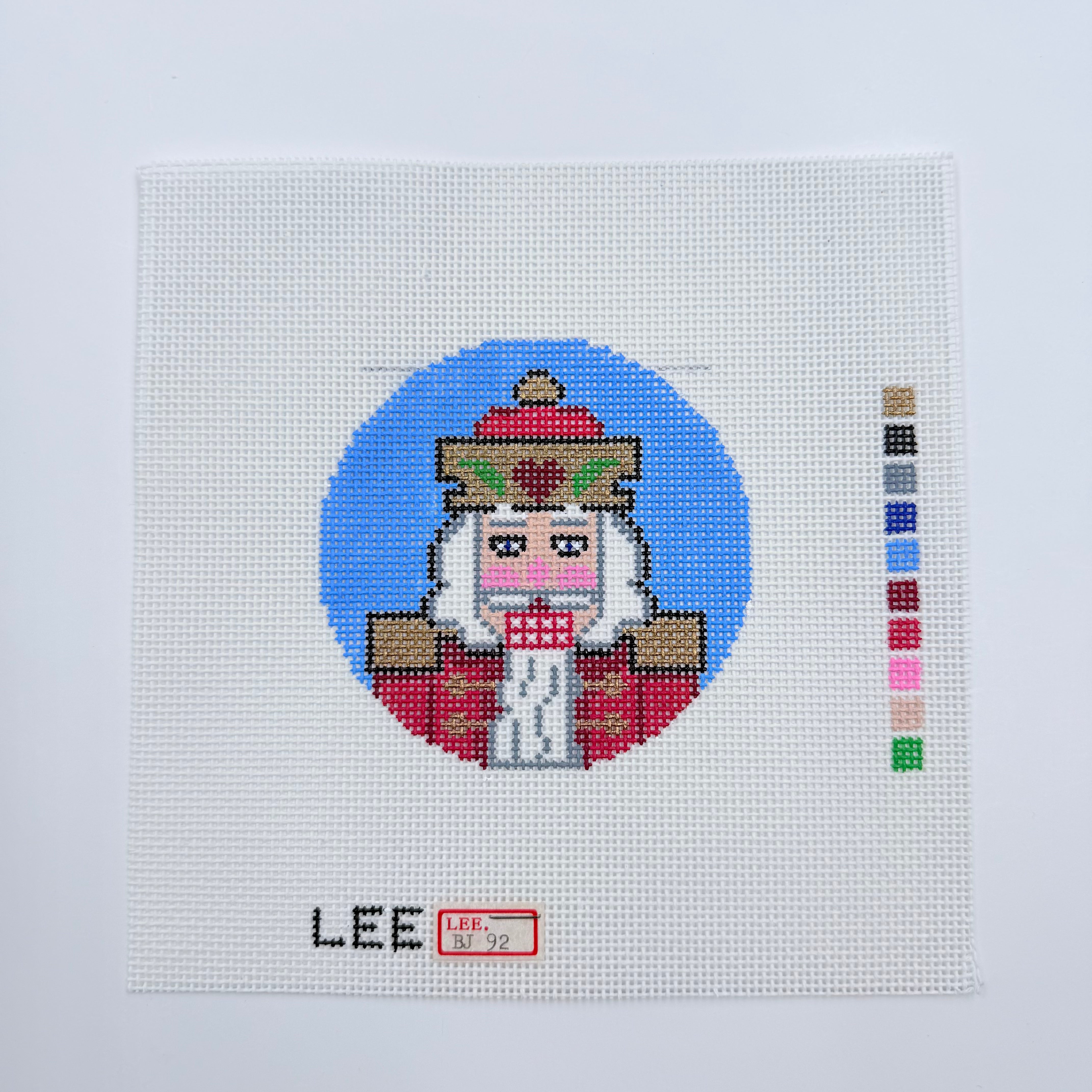 Nutcracker 3" Round Canvas - KC Needlepoint