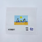 Beach Luggage Tag Insert Canvas - KC Needlepoint