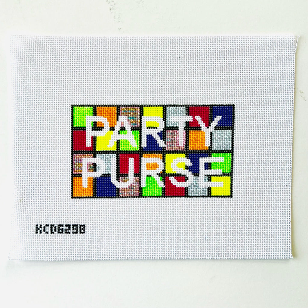 Party Purse Acrylic Purse Canvas - KC Needlepoint