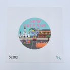 New Orleans Travel Round Canvas - KC Needlepoint