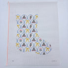 Yellow Bow Stocking Canvas - KC Needlepoint