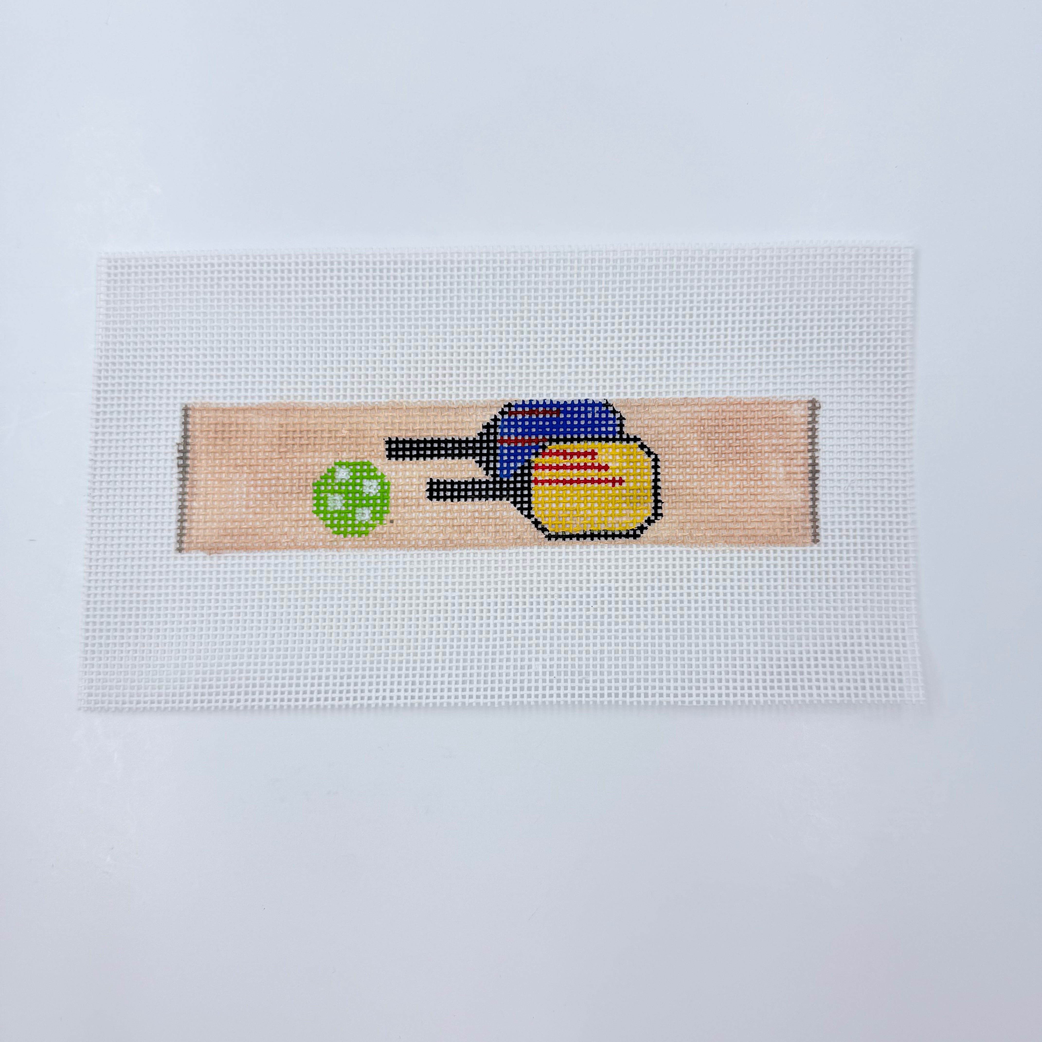 Pickleball Key Fob Canvas - KC Needlepoint