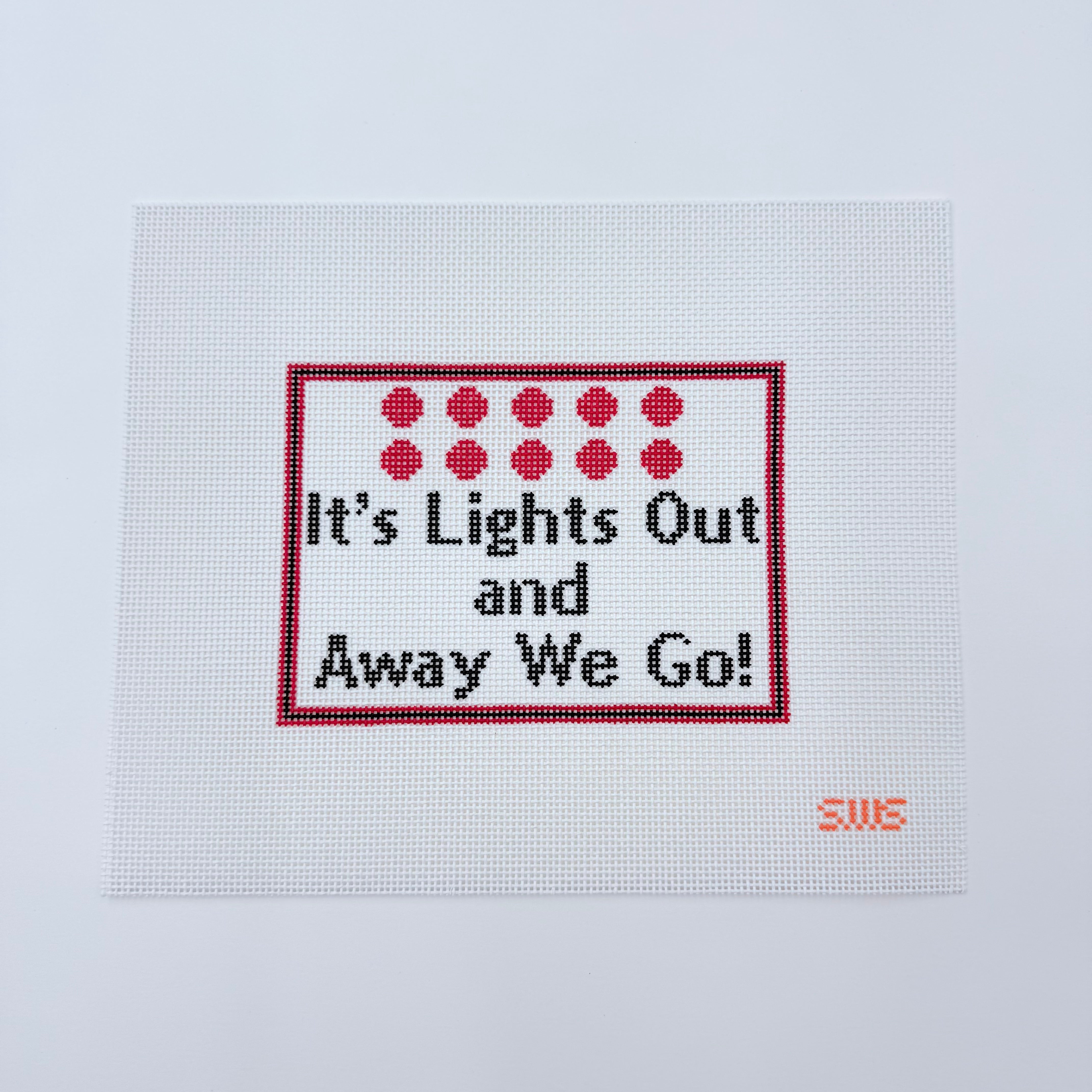It's Lights Out and Away We Go! Canvas - KC Needlepoint