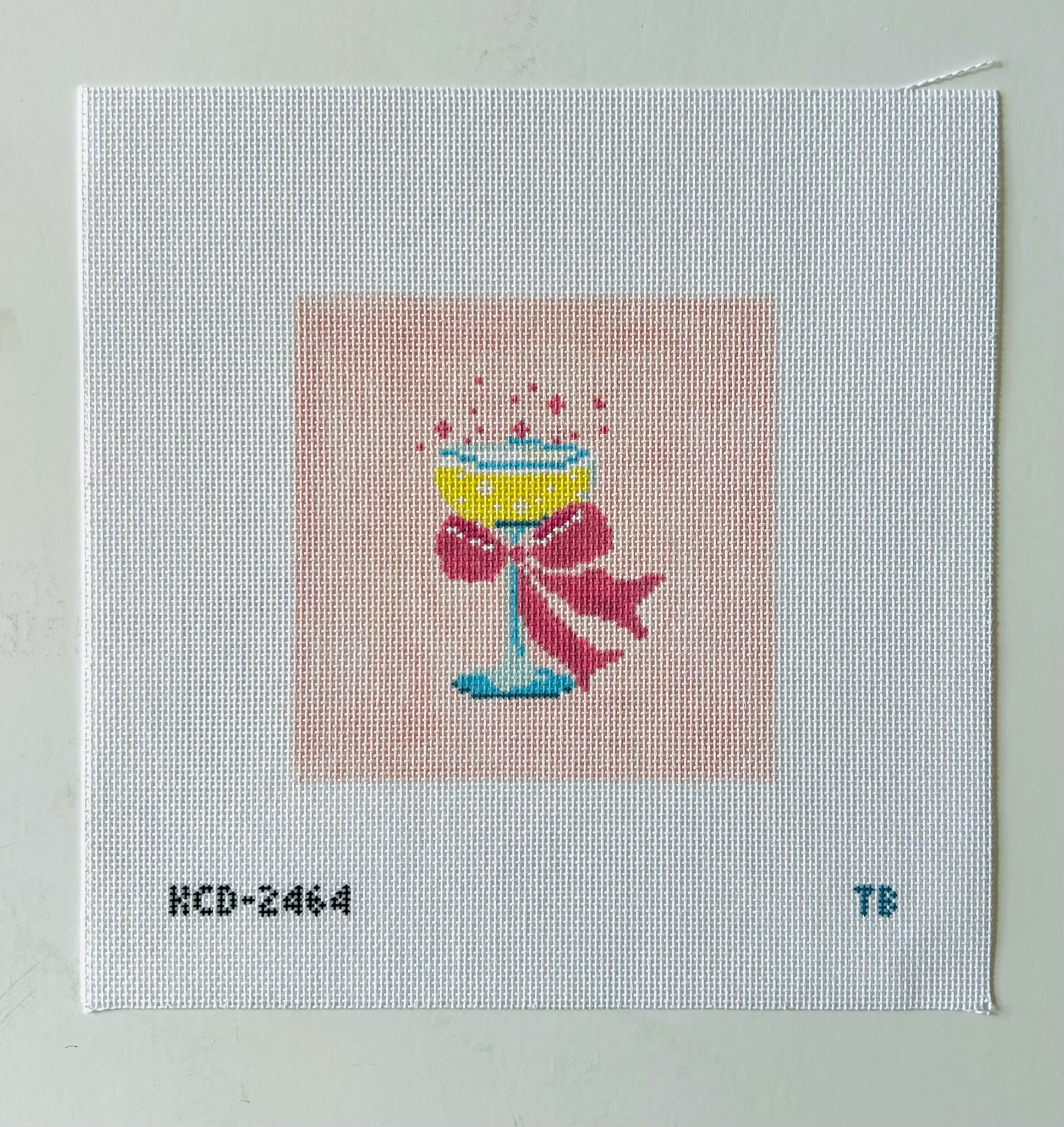 Champagne Glass Canvas - KC Needlepoint