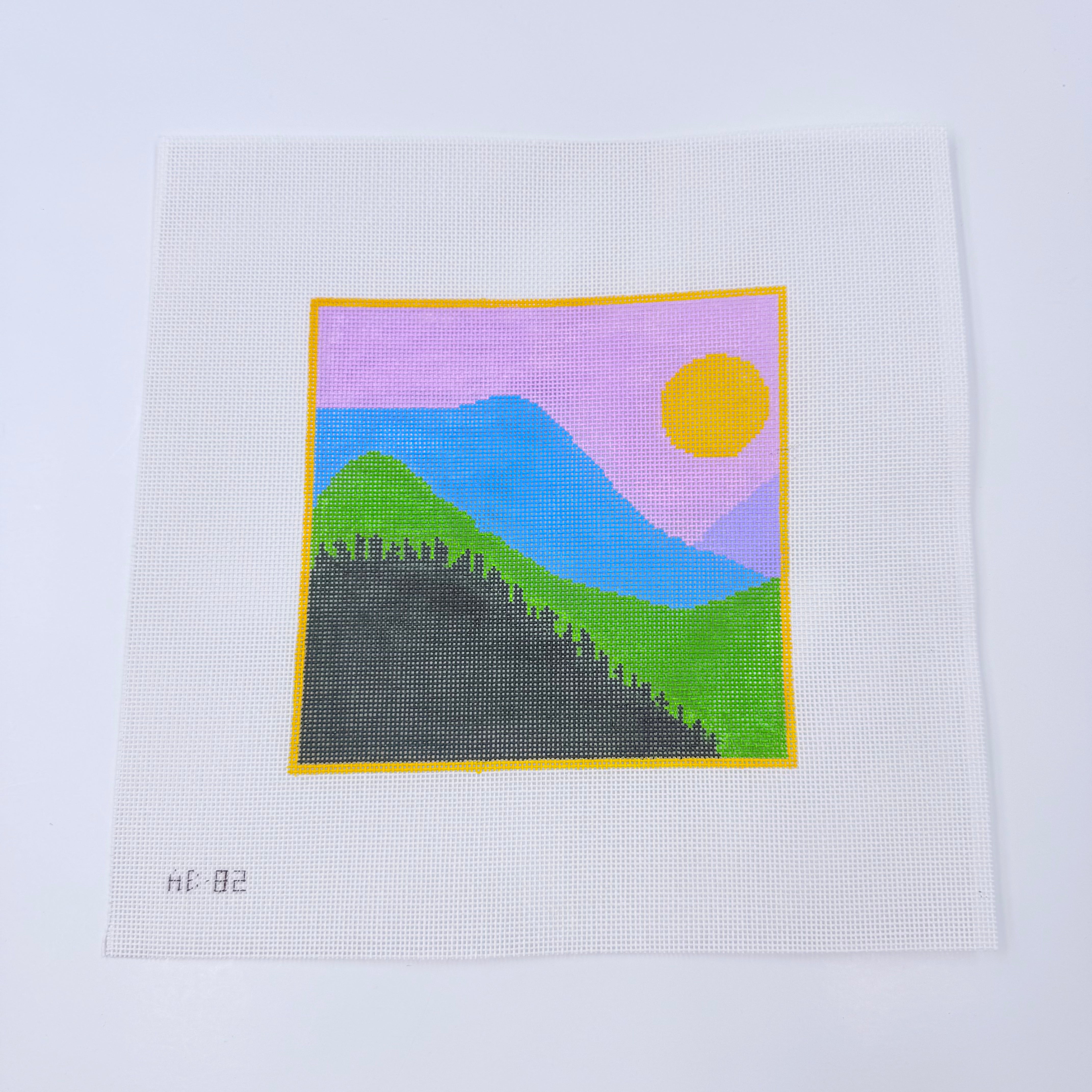 In the Mountains Canvas - KC Needlepoint