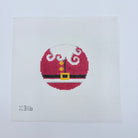 Santa Coat Round Canvas - KC Needlepoint