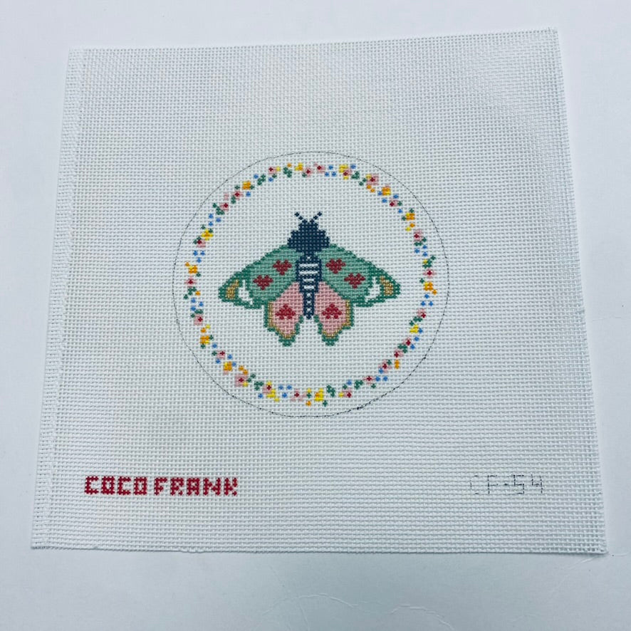 Love Bug Moth Canvas - KC Needlepoint