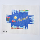 Santa Over the Rooftop Brick Cover - KC Needlepoint