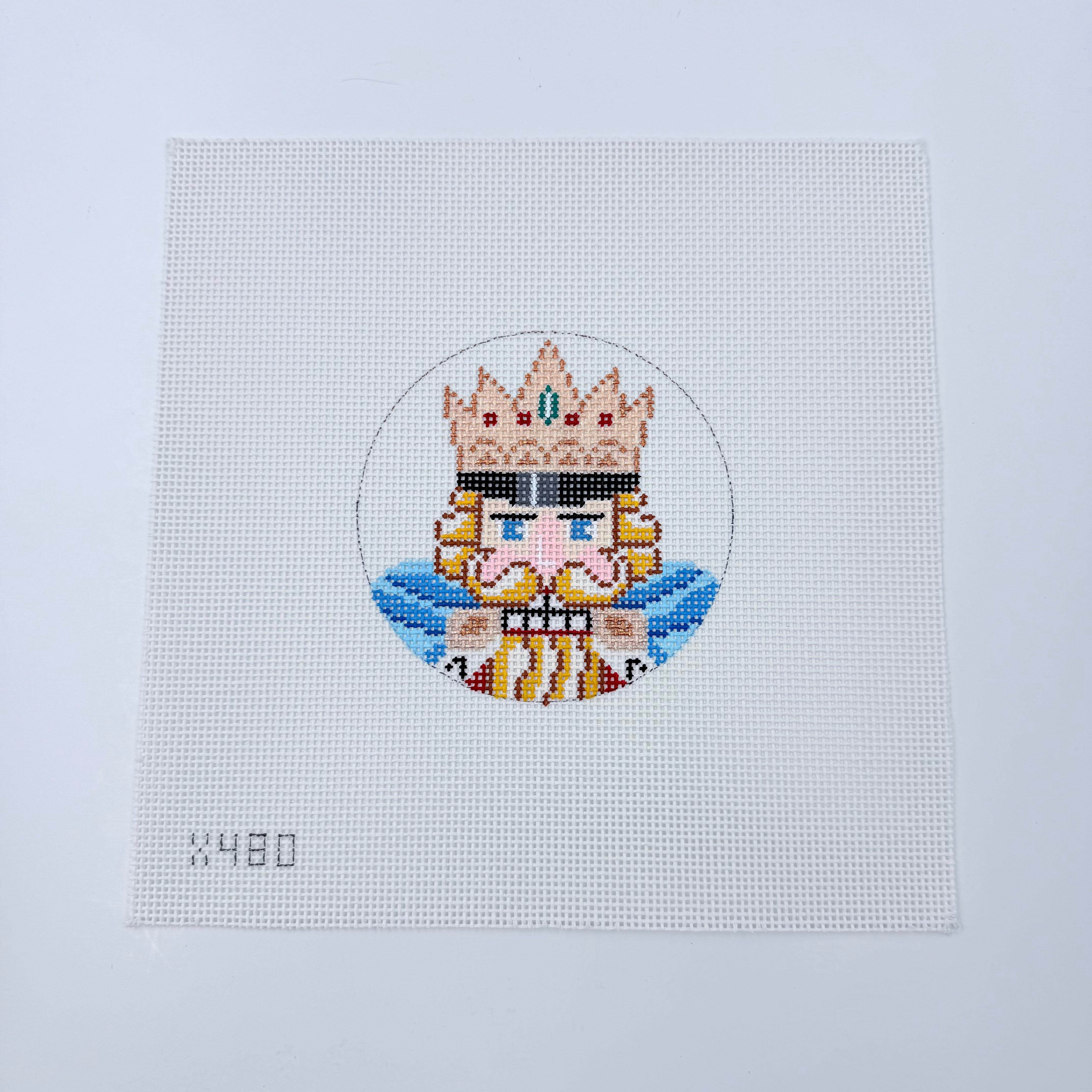 Nutcracker with Crown Canvas - KC Needlepoint