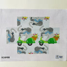 Vespa Elephant Brick Cover Canvas - KC Needlepoint