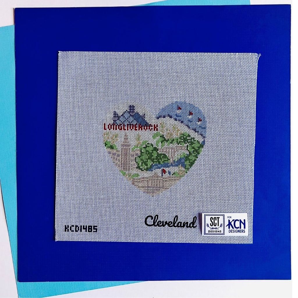 Cleveland Heart Canvas - KC Needlepoint