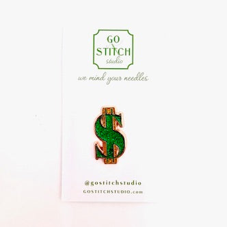 Dollar Sign Needle Minder - KC Needlepoint