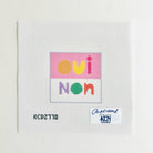 Oui Non Square Needlepoint Canvas - KC Needlepoint